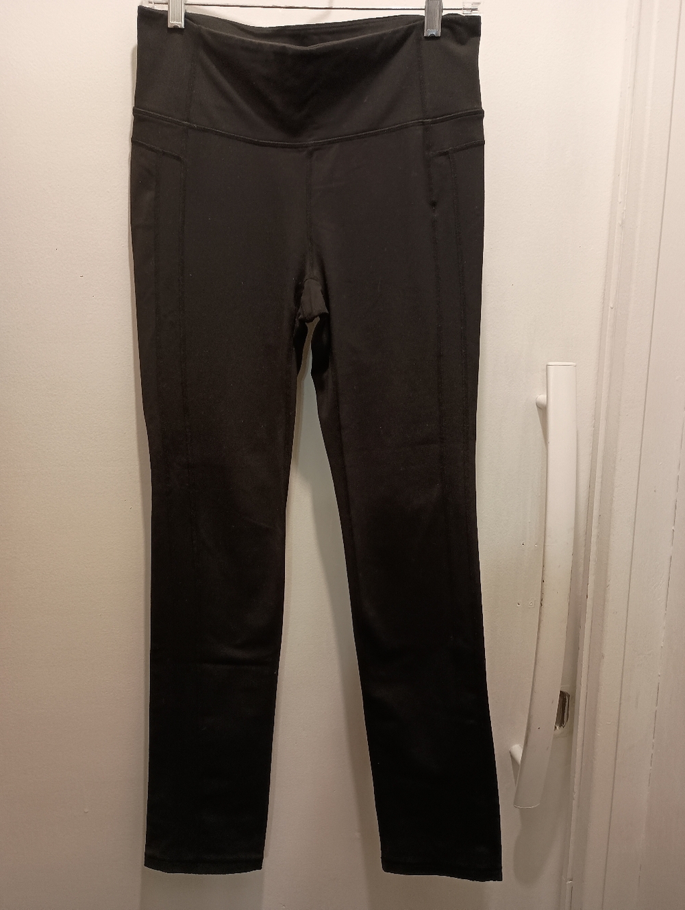 Athleta Black Leggings with Logo Detail